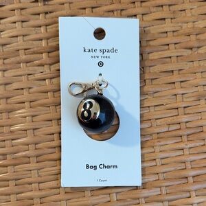 Kate Spade Black and Gold 8 Ball Bag Charm